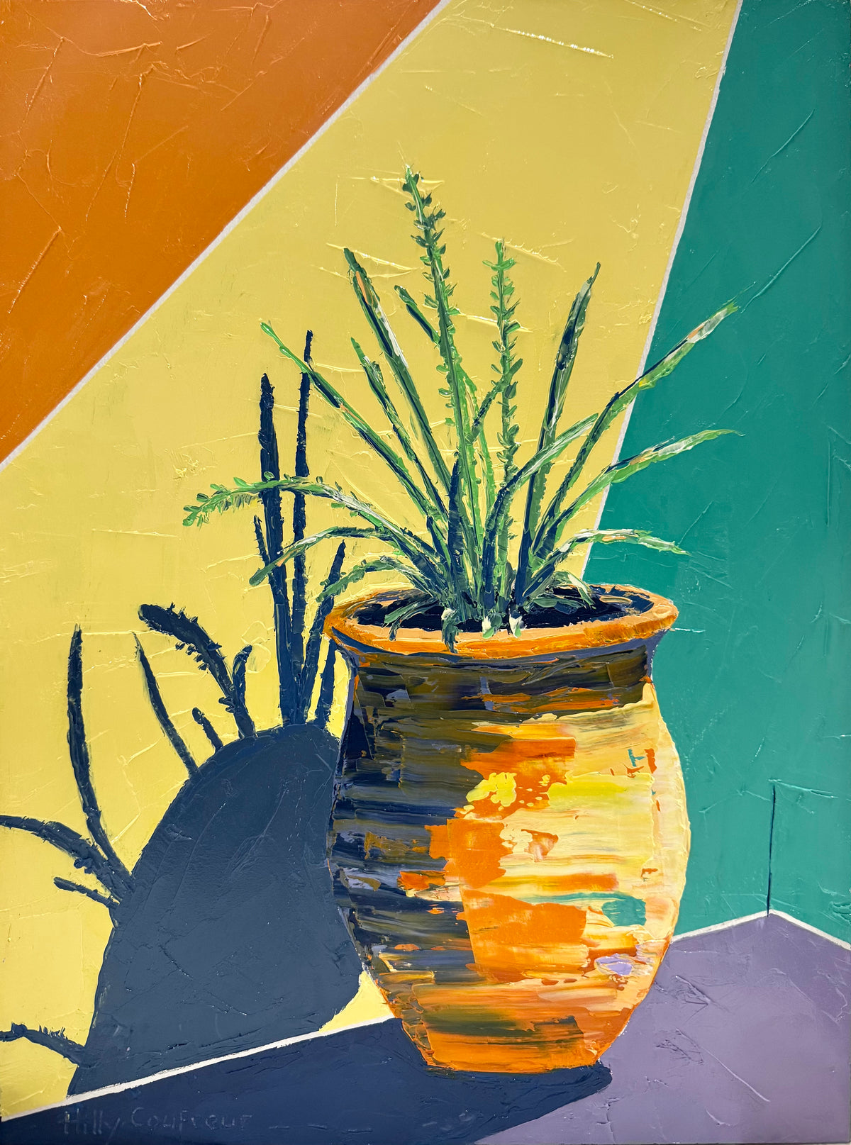 Terracotta Pot with Shadows